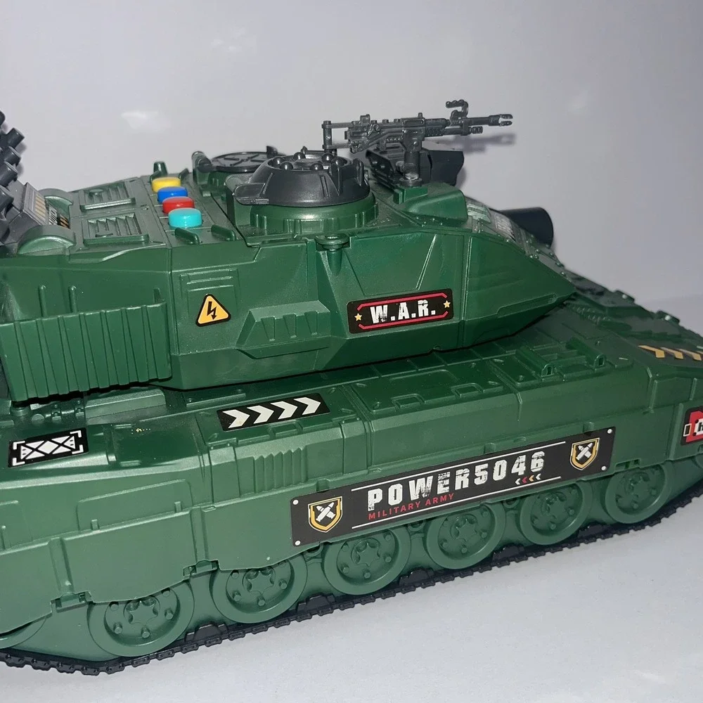 Army Tank Toy Missile Launcher Sound Effects w/ Army Men & Toy Cars Military